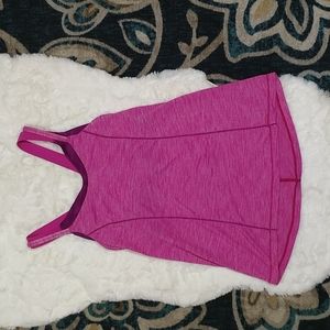 Lululemon pink athletic workout tank top sz 8